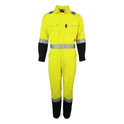 China Factory Sales Winter Style Anti-static Warm Fluorescence Reflective Flame Retardant Coveralls for sale