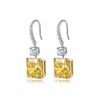 China CLASSIC Fashion 9K gold ANSTER Diamond 5CT Radiant Cutt  Earrings for sale