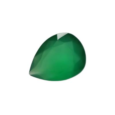 China Agate Manufacturers wholesale Natural Emerald Green Onyx Pear Shaped Bulk Gemstones Loose Gemstones for sale