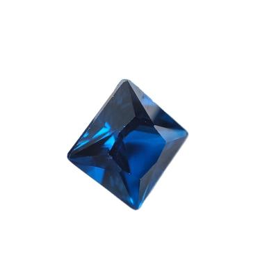 China Sapphire High quality Wholesale geometryCut Blue Corundum Naked Gemstone Synthetic for sale