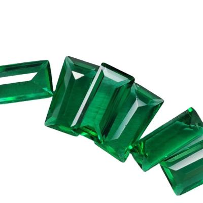 China Emerald High quality Emerald Baguette Cut Lab Created Zambian Emerald Gemstone for sale