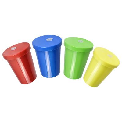 China Free Samples Reusable Hot Sale 350ml Reusable Coffee Mug Tumbler Plastic Cups With Lid And Color Straw for sale