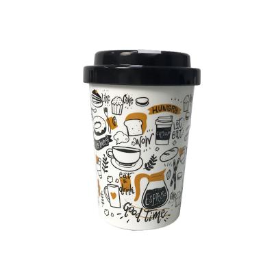 China Viable Factory Reusable Take Away Coffee Mug With Lid 350ml 12Oz Tumbler Lid 100% Spil Proof PLA BIODEGRADABLE Eco Friendly Coffee Cup for sale