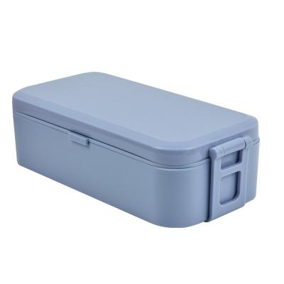 China Microwavable Affordable Durable Plastic 400ml Bento Lunch Box For Kids School Office Outdoor Food Container for sale