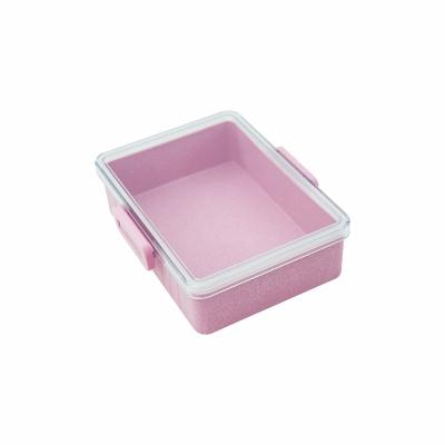 China Heatable PP Wheat Straw 800ML Interesting Containers For Kids Degradable With Transparent Lid Lunch Box for sale