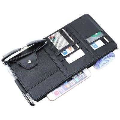 China New China-Chic Car Styling Organizer Ticket Pocket Pen Holder Sunglasses Card Holder Auto Sun Visor Storage Pocket Car Sun Visor Organizer for sale