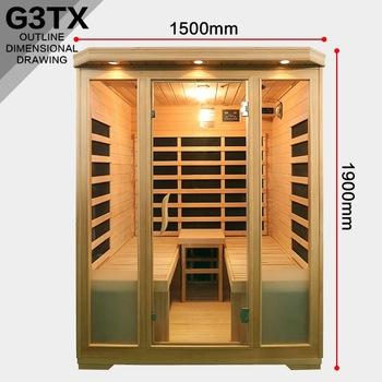 China Infrared Luxury Home Carbon Sauna Chair Large Deck Computer Control Panel Use Heaater Sauna Chamber G3TX for sale