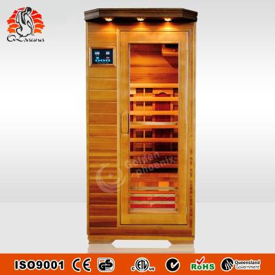 China Computer Control Panel Best Selling Sauna G1T 1 Person Red Cedar Infrared Home Sauna Room for sale