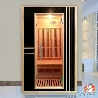 China Computer Control Panel Best Selling Ceramic Low EMF Heater Sauna Cabins For 2 Person E1 for sale