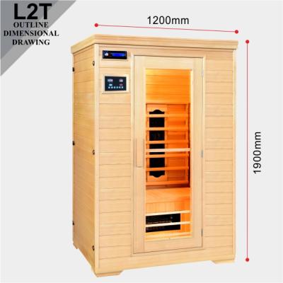 China Computer Control Panel Sauna Infrared Cabin Heater L2T 2 Person Ceramic Sauna for sale