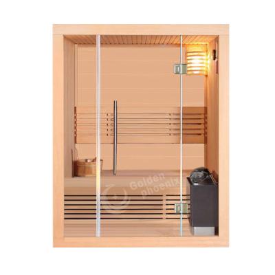 China Computer control panel luxury traditional sauna room wet sauna with sauna oven M6 for sale