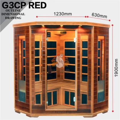 China Red Computer Control Panel China Sauna Room Sauna Far Infrared Wholesale Price G3CP for sale