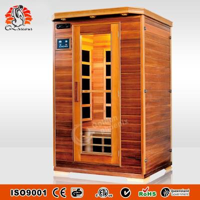 China Hot Selling Computer Control Panel Sauna Room G2 2 Person Red Cedar Infrared Sauna for sale