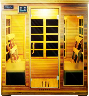 China Computer Control Panel EMF Infrared Ray Heating Full Spectrum Carbon Heater Sauna Cabins With Low L4 for sale