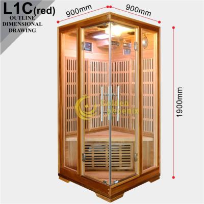 China Computer Control Panel Low EMF Carbon Heater Full Spectrum Sauna Cabins Infrared Sauna L1C for sale