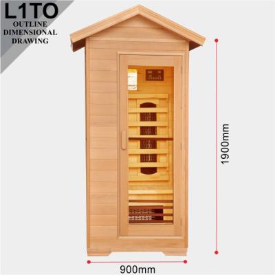 China 2019 Computer Control Panel Hot Sale One People Outdoor Sauna Cabins Waterproof FIR Sauna House L1TO for sale