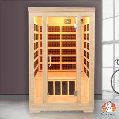 China Computer Control Panel Factory Direct Sale 2 Person Tourmaline Stone Sauna Cabins L2P Infrared Tourmaline for sale