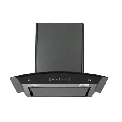 China Household Curved-Glass Cooker Hood Home Electric Range Hood Modern Design Chimney Extractor Hood for sale