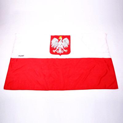 China FLY Most Popular Printed Custom Sports Barber Cape Flag Poland Cape Flag for sale