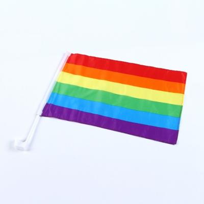 China Wholesale Custom Morden Promo Pole Hood Cover Car Window Flag LGBT Car Window Flag for sale