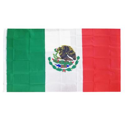 China High Quality FLYING Large White Red Green Flag Design Custom Banner Mexico Flag for sale