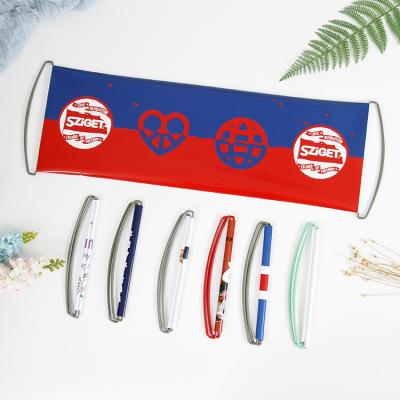 China Scrolling Cheering Banner Rolling Roll Up Banner Hanging Digital Printed Pop Up Banner Stand for sale