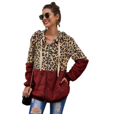 China Independent station Anti-wrinkle new autumn 2021 women's leopard-copy winter coat stitching coat for sale