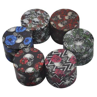 China Model 50*38mm Herb Grinder Zinc Metal Grinder Grinder Tobacco Grinder Herb New Design Multi Skeleton Tobacco Grinder for sale