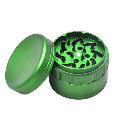 China Grind Spice Herb Tobacco Hot Selling 50*47mm 4 Parts Herb Grinder With Lid Zinc Metal Flat Tobacco Grinder Crusher Grinder for sale