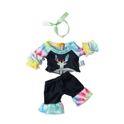 China Toy New Clothes Design Reborn Cartoon Baby Dolls 8 Inch Cute Realistic Doll Clothes Tie Dye Antelope Doll Accessories for sale