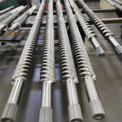 China PVC WPC Profile Pipe Extruder PVC Pipe Profile Recycle Conical and Parallel Extruder Twin Screw Barrel for sale