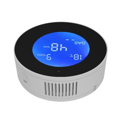 China LCD Display Wifi Natural Gas Sensor Household Smart LPG Gas Alarm Detector Leak Sensor Wifi Combustible Temperature Detectors for sale