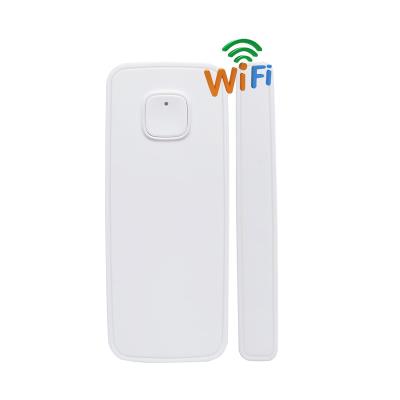 China Connect to wifi Tuya life radio smart window and door sensor Wifi contact smart magnetic detector door sensor battery not included for sale