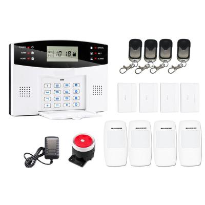 China Home GSM Voice Promition Wireless and Wired Security System with LCD Display Voice Prompts Support French Spanish Russian Language for sale