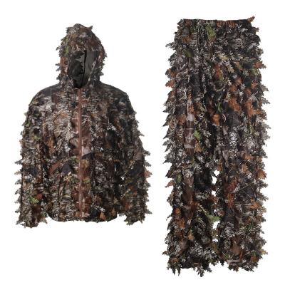 China Customized Camouflage Hunting Ghillie Suit Anti-UV Camping Clothes Camouflage Clothing for sale