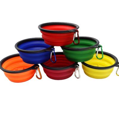 China Fashion Viable Multicolor Environmental Safety Portable Folding Pet Bowl Dry Easy To Clean Dog---Custom Logo Is Acceptable for sale