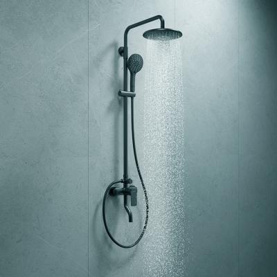 China With Luxury Multi-Function Extra Large Double Spray Top Lift Concealed Spray Gun Concealed Rain Shower Set for sale