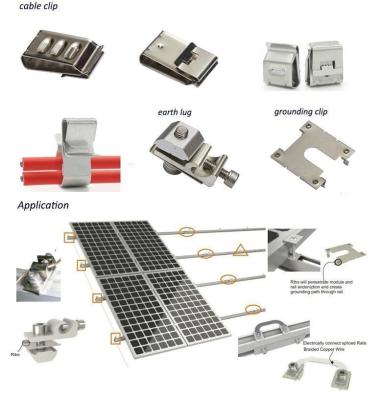 China Super Good Solar Aluminum Alloy Design Stainless Solar Cable Clamp SUS 304 for sale