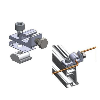 China Super Soalr Solar Panel Bracket Grounding Clip Hook For Panel PV Mounting System for sale