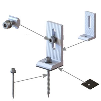 China SuperSolar L Solar Foot Position Seam Roof Clamp With Tapping Screw High Quality SS-MRM-13112 for sale