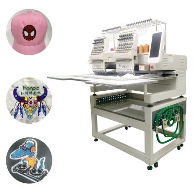 China Flat Embroidery Honpo Hat High Quality T-shirt Computerized Embroidery Machine 2 Heads/Shoe/T-shirt/T-shirt for sale