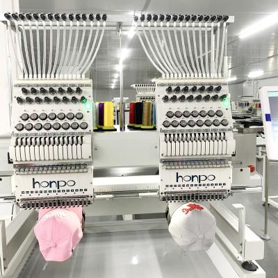 China Hat/shoe/T-shirt T-shirt sequin embroidery machine/flat embroidery new computerized 2Head embroidery machine price for sale