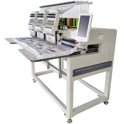 China Hat / Shoe / T-shirt / 3 Flat Head Automated Embroidery Machine For T-shirt Logo Embroidery Machine for sale