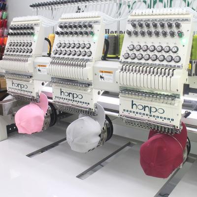 China Industrial Newest Hat/Shoe/T-shirt/Flat Embroidery Digital Clothes Embroidery Machine Computerized 15 Needles Manufacturing 3 Heads Hat Embroidery Machine for sale