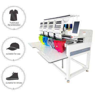 China Hat/shoe/T-shirt electronic sewing machine/flat embroidery and embroidery machine brother 4 head automated sewing machines for home for sale