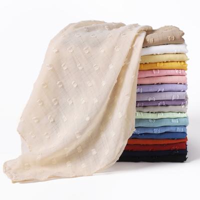 China Dubai wholesale tudung chiffon arabic jacquard weave scarf premium bawal for muslim women for sale