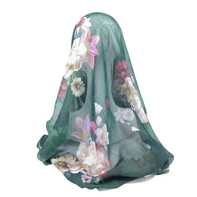 China 2022 Wholesale Polyester Supplier Customize Printing New Design Polyester Lady Shawl Muslim Woman Chiffon Islamic Simple Hijab Scarf for sale