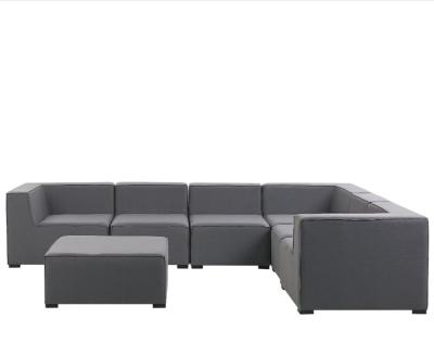 China Modern 6 Seater Garden Corner Sofa Set Gray for sale