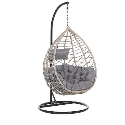 China Modern rattan hanging chair with backing black TOLLO for sale