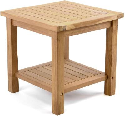 China sustainable & Beautiful Teak Wood End Table, Patio Garden Furniture Porch Poolside for sale